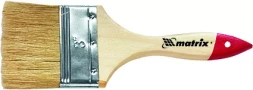 Кисть плоская "Стандарт" 1,5" (38 мм) натуральная щетина деревянная ручка  MATRIX 82525