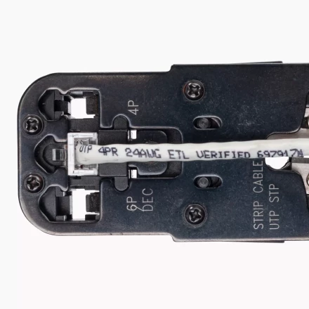 Кримпер многофункциональный КВТ JT-03T с 3 встроенными модулями для обжима RJ-45, RJ-12, RJ-11 (84493) купить в Когалыме