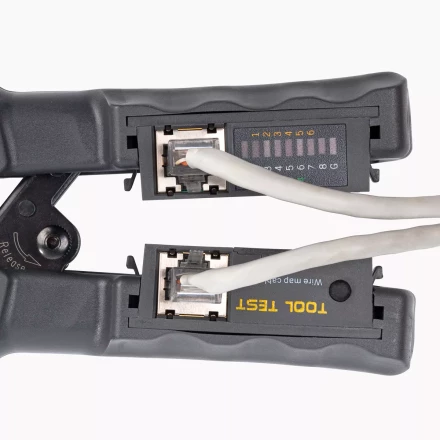 Кримпер многофункциональный КВТ JT-03T с 3 встроенными модулями для обжима RJ-45, RJ-12, RJ-11 (84493) купить в Когалыме