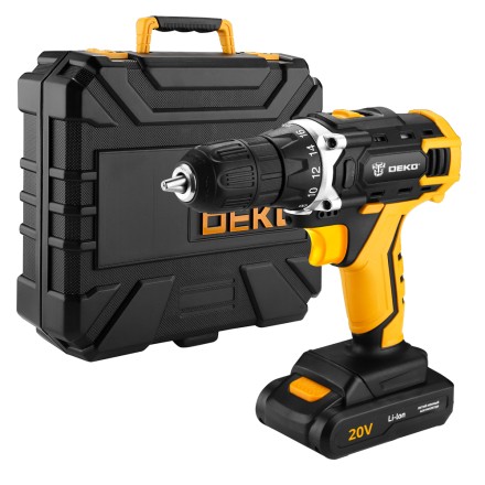 Дрель аккумуляторная DEKO DKCD20FU-Li, 063-4178 + набор 104 аксессуара купить в Когалыме