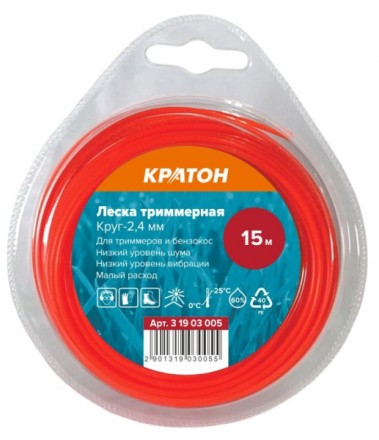 Леска триммерная Кратон Круг-2,4мм 3 19 03 005 купить в Когалыме