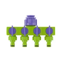 Разветвитель четырёхканальный 1/2" 3/4" регулируемый PALISAD 66425