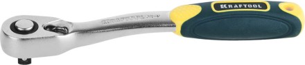 Трещотка для торцовых головок KRAFTOOL &quot;PRO&quot;, Сr-V сталь, 72 зубца, изогнутая, 1/4&quot; 27795-1/4_z02 купить в Когалыме