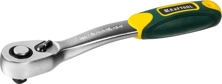 Трещотка для торцовых головок KRAFTOOL &quot;PRO&quot;, Сr-V сталь, 72 зубца, изогнутая, 1/4&quot; 27795-1/4_z02 купить в Когалыме