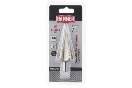 Сверло по металлу HAMMER Ф30х80мм (DR MT 6,0-30,5мм*80/10мм) купить в Когалыме