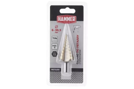 Сверло по металлу HAMMER Ф30х80мм (DR MT 6,0-30,5мм*80/10мм) купить в Когалыме