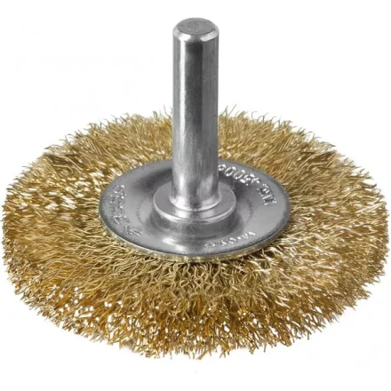 ЗУБР "ПРОФЕССИОНАЛ". Щетка дисковая для дрели, витая латунированная стальная проволока 0,3мм, 50мм 3520-050_z02 купить в Когалыме