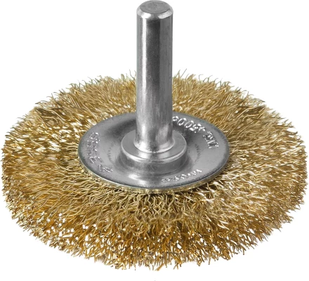 ЗУБР "ПРОФЕССИОНАЛ". Щетка дисковая для дрели, витая латунированная стальная проволока 0,3мм, 50мм 3520-050_z02 купить в Когалыме