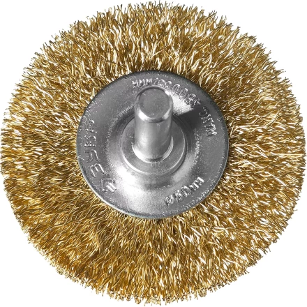 ЗУБР "ПРОФЕССИОНАЛ". Щетка дисковая для дрели, витая латунированная стальная проволока 0,3мм, 50мм 3520-050_z02 купить в Когалыме