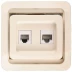 Розетка СВЕТОЗАР "ГАММА" комбинированная, телефонная + компьютерная, цвет бежевый SV-54119-B купить в Когалыме