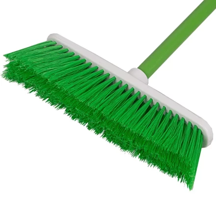 Щетка пластмассовая для подметания пола, 27 см, c черенком, 120 см, салатовая щетина, Home Palisad 935455 купить в Когалыме