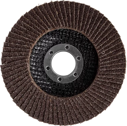 Круг шлифовальный ЗУБР "ЭКСПЕРТ" лепестковый торцевой, тип КЛТ 1, зерно-электрокорунд нормальный, P40, 125х22,2мм 36591-125-40 купить в Когалыме