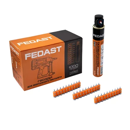 Гвозди 3x22 мм с кованым наконечником Bullet point для монтажного пистолета с газовым баллоном 165 мм FEDAST fd3022mgbp купить в Когалыме