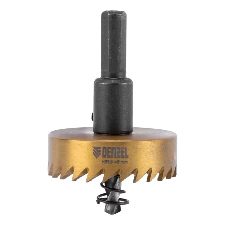 Коронка по металлу HSS, 45 мм, нитридтитановое покрытие Denzel 724115 купить в Когалыме