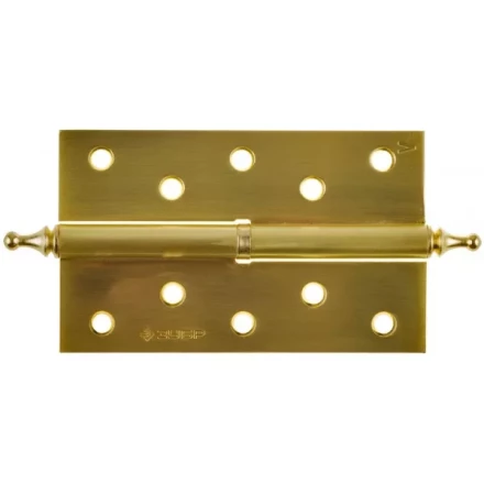 Петля дверная разъемная ЗУБР "ЭКСПЕРТ", 1 подшипник, цвет мат. латунь (SB), левая, с крепежом, 125х75х2,5мм,2шт 37605-125-3L купить в Когалыме