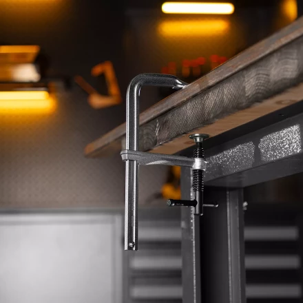 Струбцина F-образная Denzel, 80x150мм, кованая 20464 купить в Когалыме