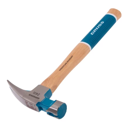 Молоток-гвоздодер, 680 г Gross 10425, угол 75, магнит, обрезиненная рукоятка AMERICAN HICKORY купить в Когалыме