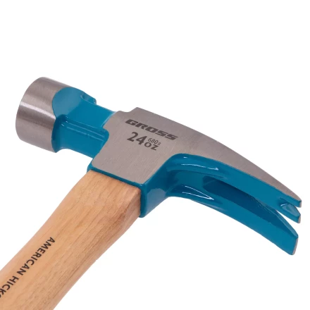 Молоток-гвоздодер, 680 г Gross 10425, угол 75, магнит, обрезиненная рукоятка AMERICAN HICKORY купить в Когалыме