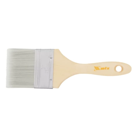 Кисть плоская для лаков "Евро" 3", искусственная щетина, деревянная ручка Matrix 83089 купить в Когалыме