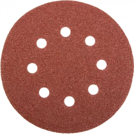 Круг шлифовальный универсальный STAYER "MASTER" из абразивной бумаги на велкро основе, 8 отверстий, Р60, 125мм, 5шт 35452-125-060 купить в Когалыме