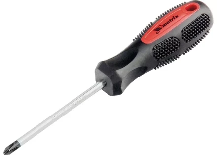 Отвертка Anti-Slip, SL5,0 х 100 мм, CrV, двухкомп. рукоятка MATRIX 12216 купить в Когалыме