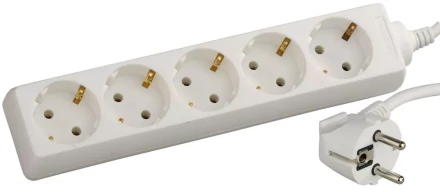 Удлинитель СВЕТОЗАР электрический с заземлением, евро, 5 гнезд, 2м SV-55053-2 купить в Когалыме