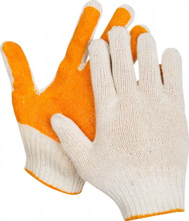 Перчатки ЗУБР трикотажные, 10 класс, х/б, с защитой от скольжения, S-M 11452-S купить в Когалыме