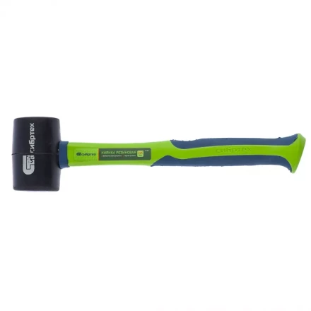 Киянка резиновая 225г черная резина с фибергласовой рукояткой СИБРТЕХ артикул 11163 купить в Когалыме