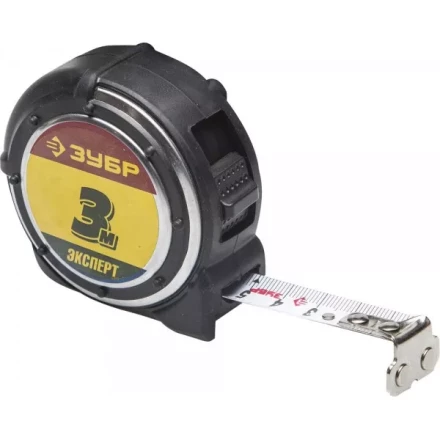 Рулетка ЗУБР "ЭКСПЕРТ" "АНТЕЙ", металлический обрезиненный корпус, полотно с нейлоновым напылением, 3мх16мм 34053-03-16 купить в Когалыме