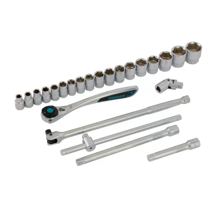 Набор инструментов 24 предмета, 120 зубьев, CrV, 1/2" Gross 14147 купить в Когалыме