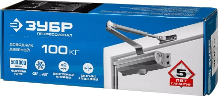 Доводчик дверной ЗУБР "ПРОФЕССИОНАЛ" для дверей массой до 40 кг цвет белый 37911-50 купить в Когалыме