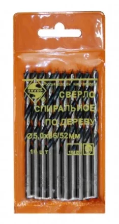 Сверло для дерева 5 мм спиральное 19125 купить в Когалыме