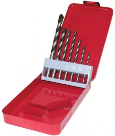 Набор сверл для бетона Ф4-12 мм 7 штук металлический футляр 9362 купить в Когалыме