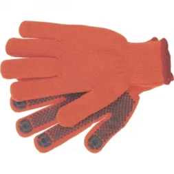 Перчатки вязаные полиакрилонитрильные плюшевого переплет.,ПВХ "точка", 10 кл.,58гр СИБРТЕХ  Россия 67768