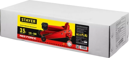 Домкрат гидравлический подкатной "RED FORCE", с педалью, 3,5т, 145-500мм, STAYER 43155-3.5 43155-3.5 купить в Когалыме