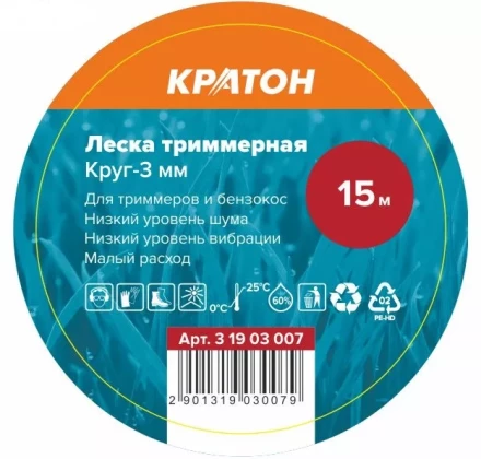 Леска триммерная Кратон Круг-3мм 3 19 03 007 купить в Когалыме
