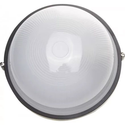 Светильник уличный СВЕТОЗАР влагозащищенный, круг, цвет черный, 100Вт SV-57253-B купить в Когалыме