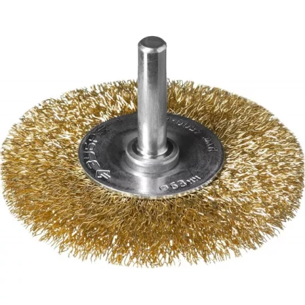 ЗУБР "ПРОФЕССИОНАЛ". Щетка дисковая для дрели, витая латунированная стальная проволока 0,3мм, 63мм 3520-063_z02 купить в Когалыме