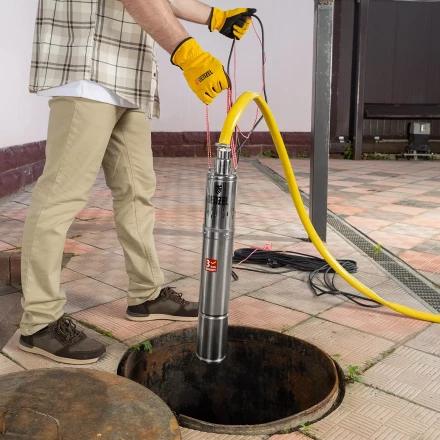 Скважинный насос Denzel DWS-3,5-100, винтовой, диаметр 3,5", 800 Вт, 1700 л/ч, напор 100 м 97251 купить в Когалыме