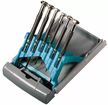 Набор отверток для точной механики CrMo метал.обрезин. рукоятки  6шт. бокс - трансформер  GROSS 13346 купить в Когалыме