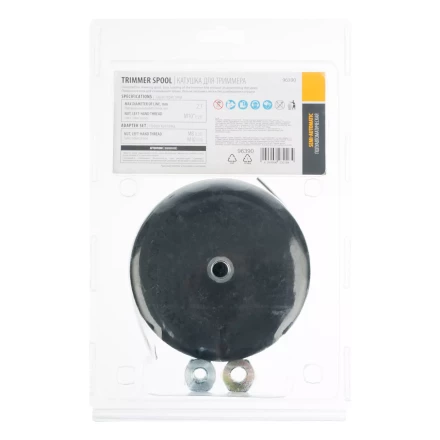 Катушка  триммер. полуавтомат. легкая заправка гайка М10 М10 М8, лев. шаг 1,0  1,25мм// Denzel 96390 купить в Когалыме