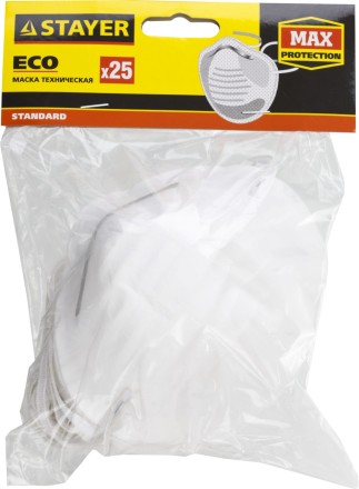 Маска STAYER &quot;STANDARD&quot; ECO техническая, 25шт 1110-H50_z01 купить в Когалыме