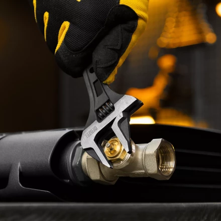 Ключ разводной Denzel, 200 мм, CrV, кованый, 15748 купить в Когалыме