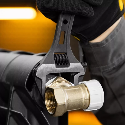 Ключ разводной Denzel, 200 мм, CrV, кованый, 15748 купить в Когалыме