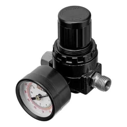 Регулятор давления с манометром Denzel R1500, 12 бар, 1/4", 57491 купить в Когалыме