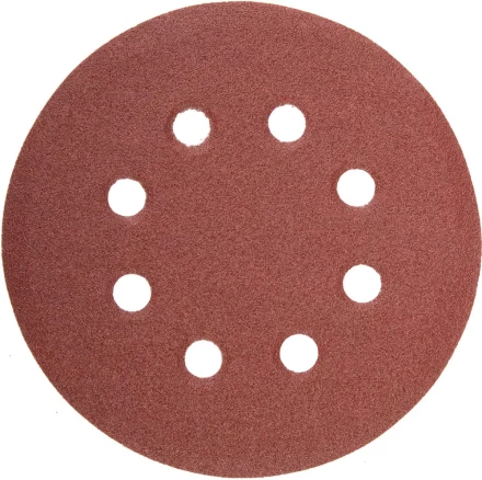 Круг шлифовальный универсальный STAYER "MASTER" из абразивной бумаги на велкро основе, 8 отверстий, Р80, 125мм, 5шт 35452-125-080 купить в Когалыме