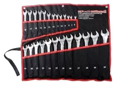 Набор ключей комбинированных 6 - 32 мм 25 шт CrV полированный хром MATRIX 15425 купить в Когалыме