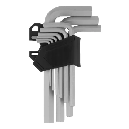 Набор ключей имбусовых, HEX, 2-12 мм, CrV, 9 шт. Сибртех 123677 купить в Когалыме