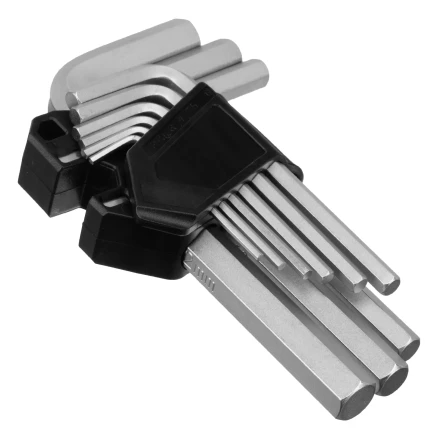 Набор ключей имбусовых, HEX, 2-12 мм, CrV, 9 шт. Сибртех 123677 купить в Когалыме