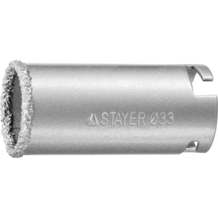 Коронка STAYER "PROFESSIONAL" кольцевая с карбидно-вольфрамовой крошкой, d=33мм 33345-33 купить в Когалыме